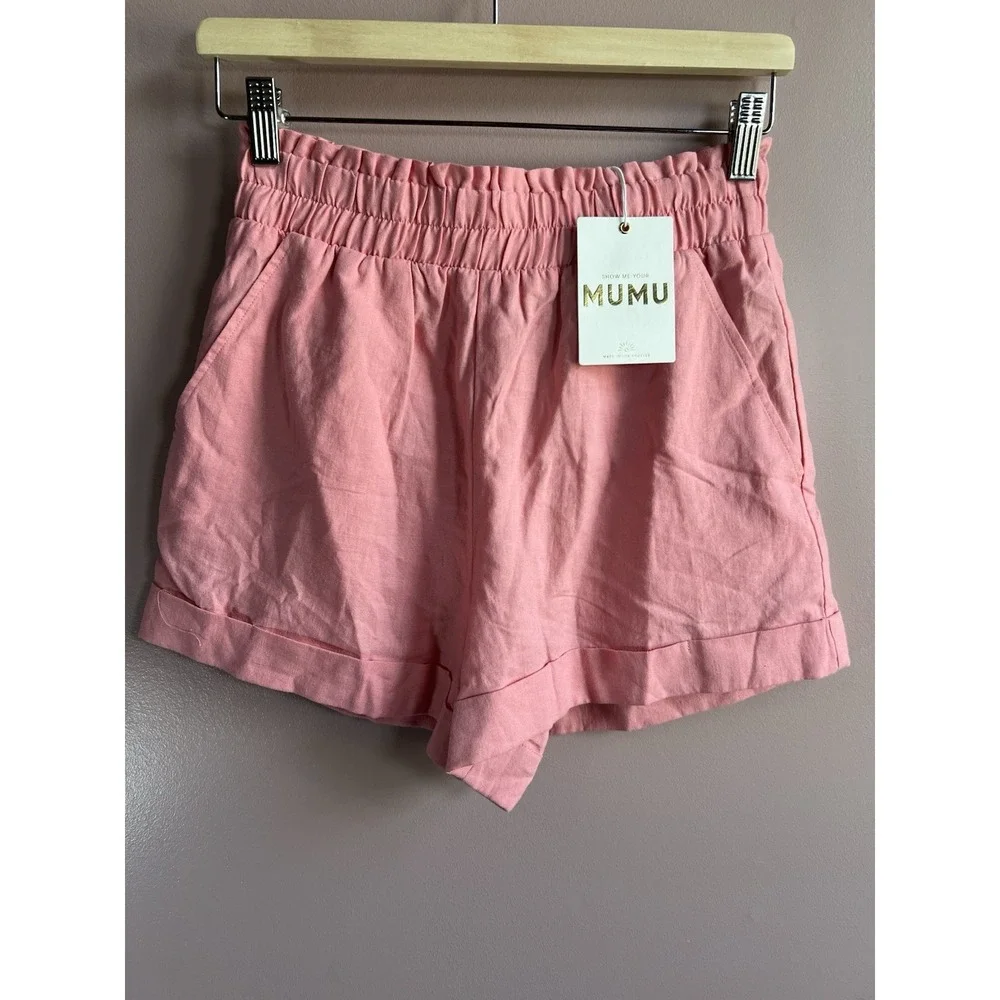 NWT Show Me‎ Your Mumu Women's Han's Linen Pink Size XS